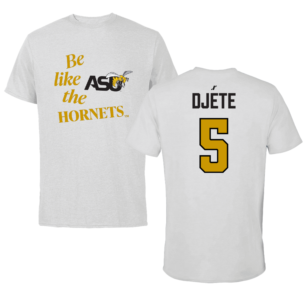 Alabama State University Football Light Gray Be Like Us Tee - #5 Dylan Djete