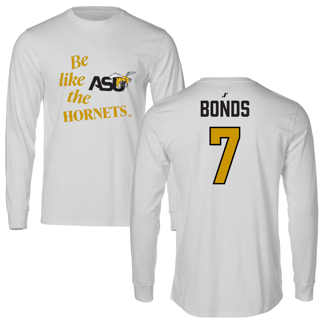 Alabama State University Basketball Light Gray Be Like Us Performance Long Sleeve - #7 Damarion Bonds