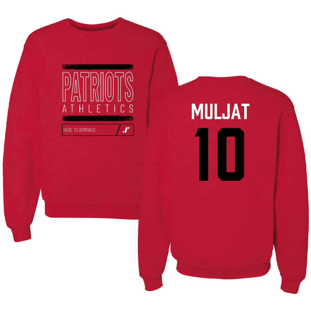 Dallas Baptist University Lacrosse (M) Red Dominate Crewneck - #10 Bryce Muljat
