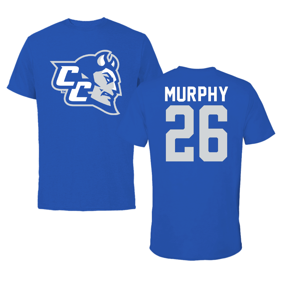 Central Connecticut State University Baseball Blue Performance Tee - #26 Nick Murphy