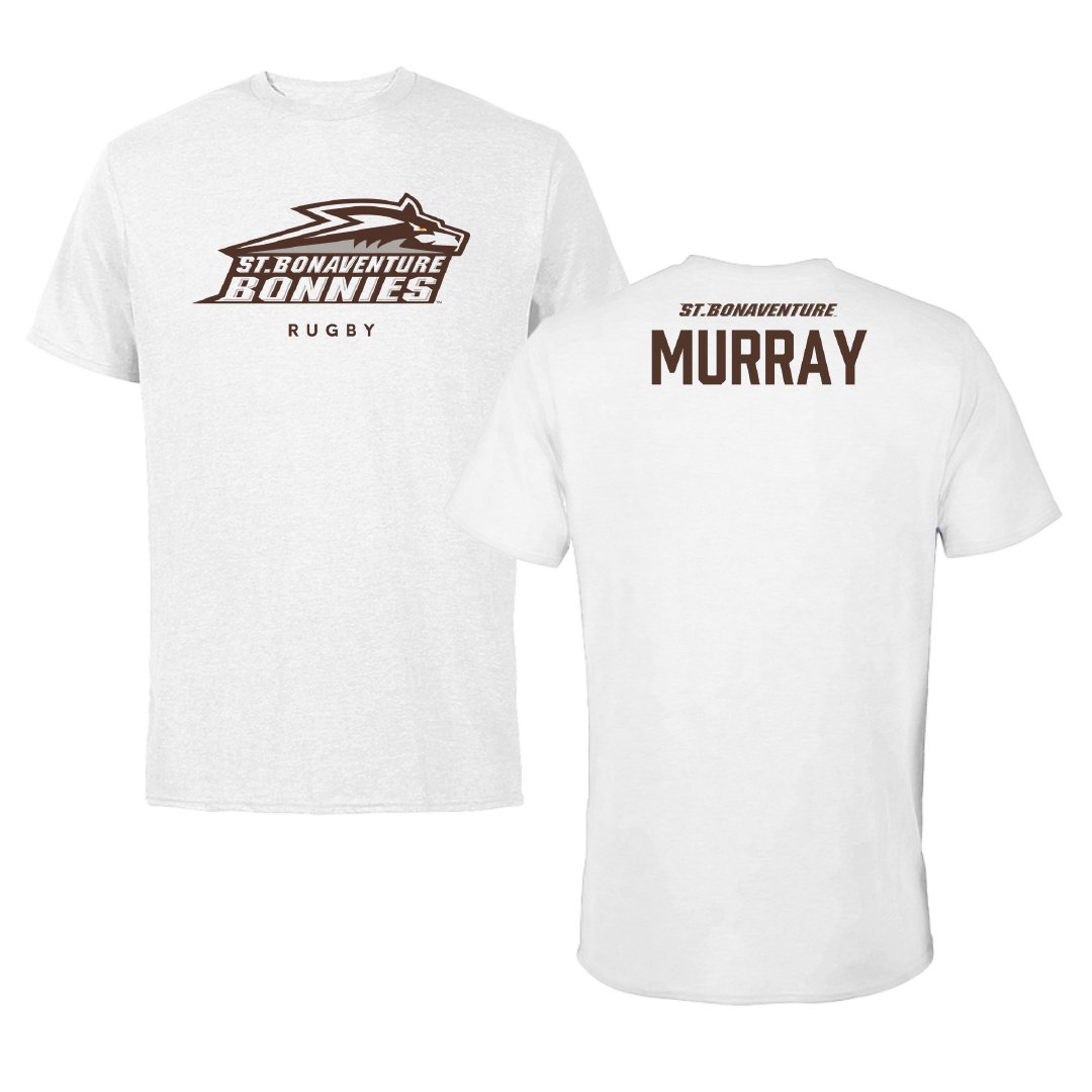 St. Bonaventure University Rugby (M) White Performance Tee - Liam Murray