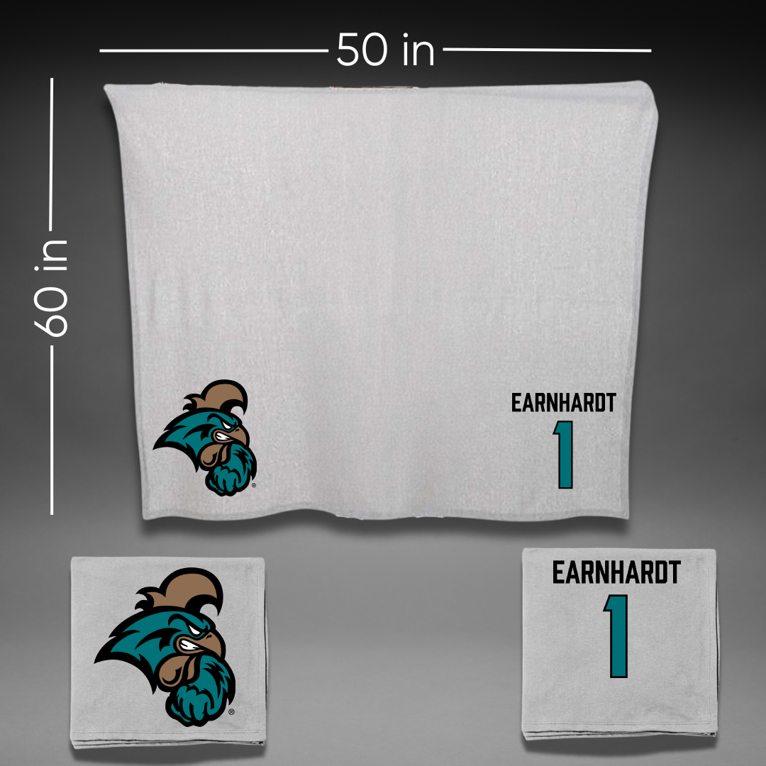 Coastal Carolina University Volleyball Gray Blanket - #1 Bailee Earnhardt