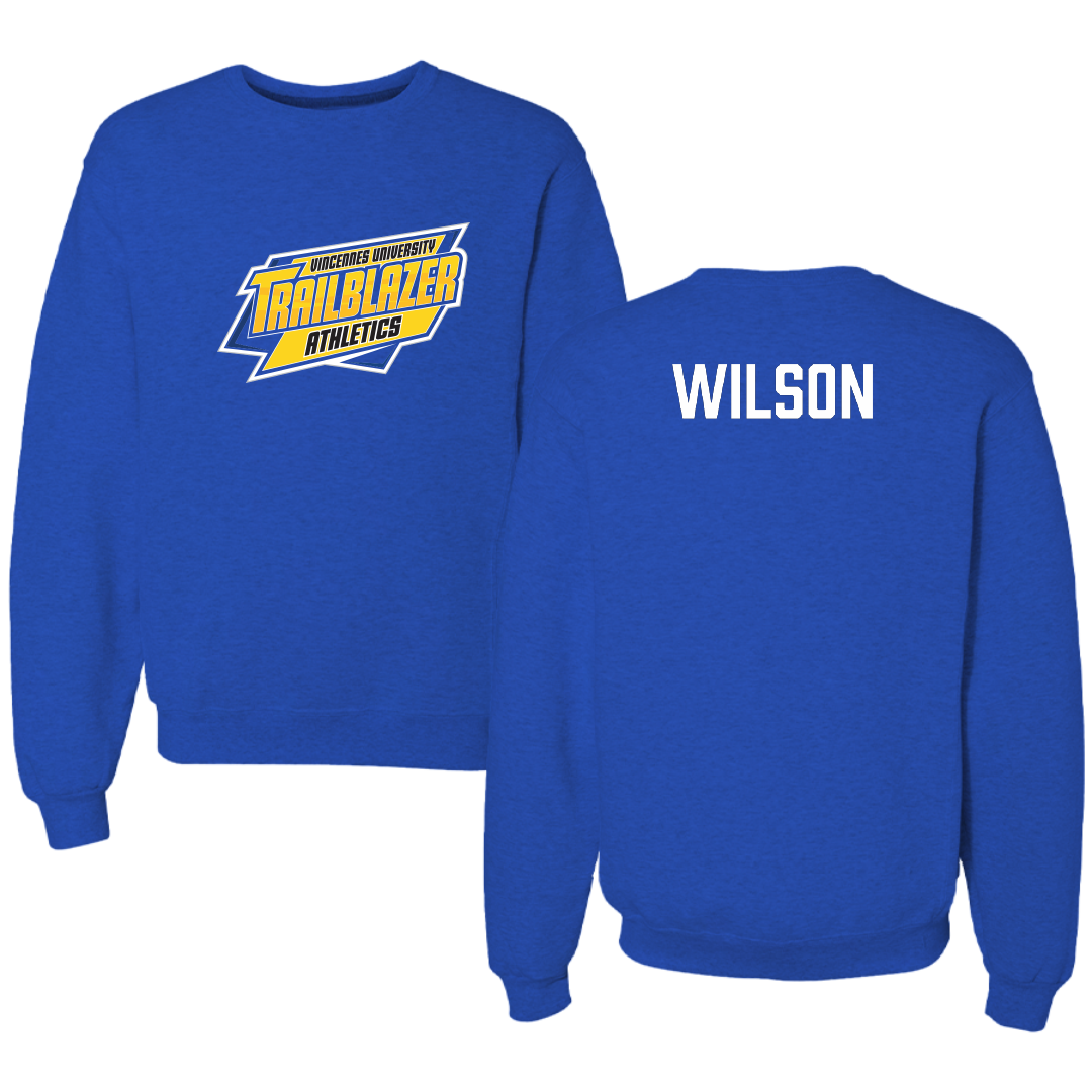 Vincennes University TF and XC Blue Crewneck - Devin Wilson
