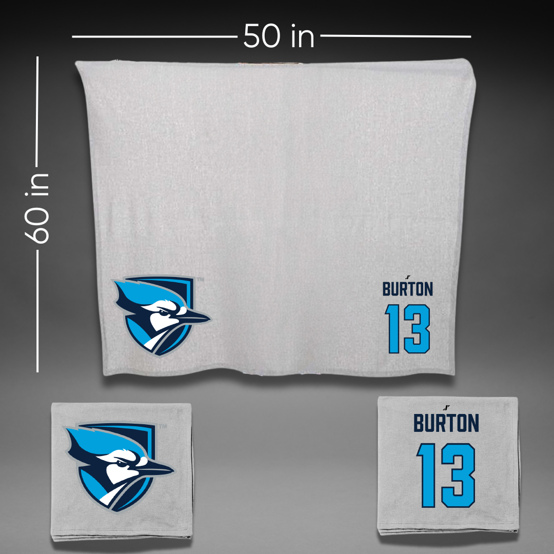 Elmhurst University Football Gray Blanket - #13 Ryan Burton