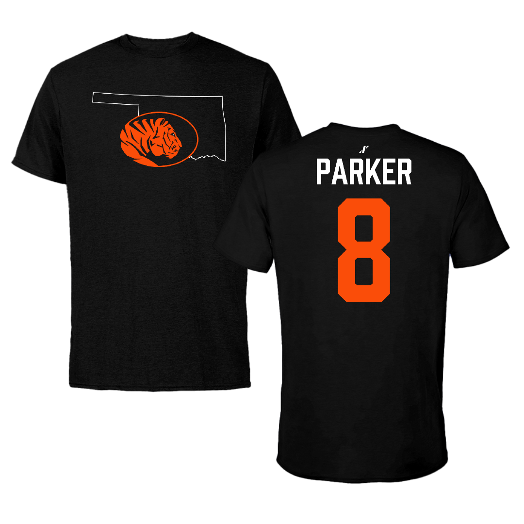 East Central University Football Black State Performance Tee - #8 Darwin Parker