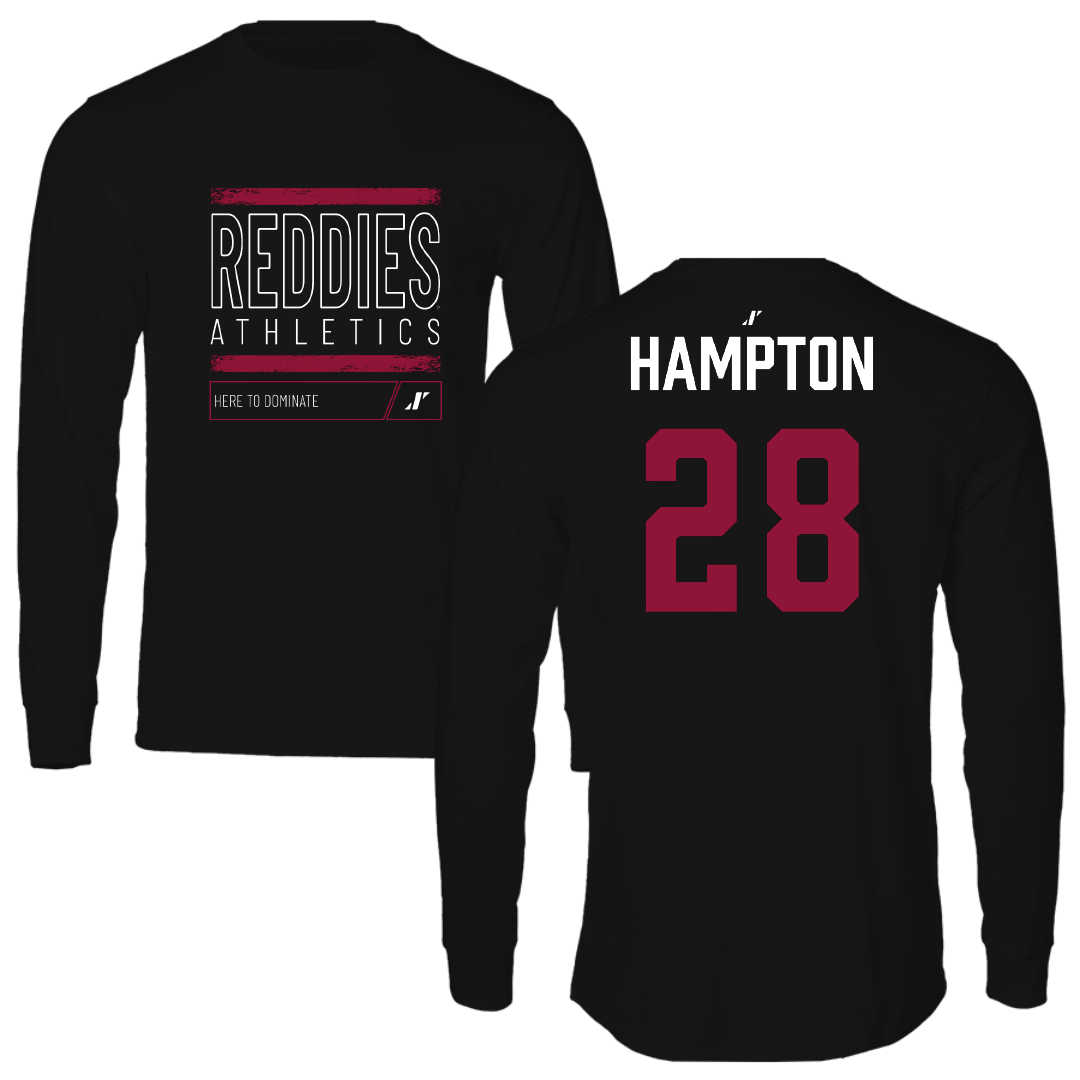 Henderson State University Football Black Dominate Long Sleeve - #28 Terrance Hampton