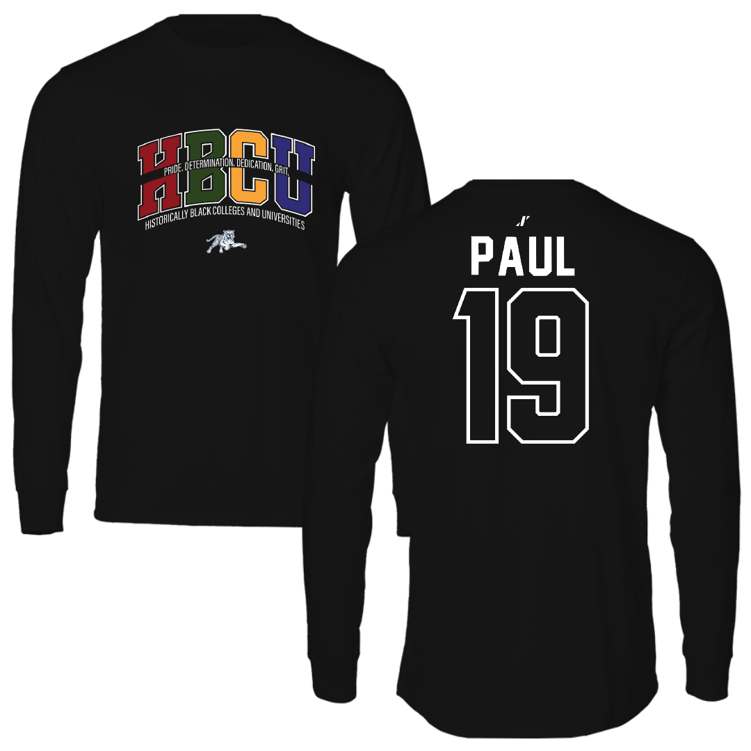 Jackson State University Football Black HBCU Long Sleeve - #19 Kobe Paul