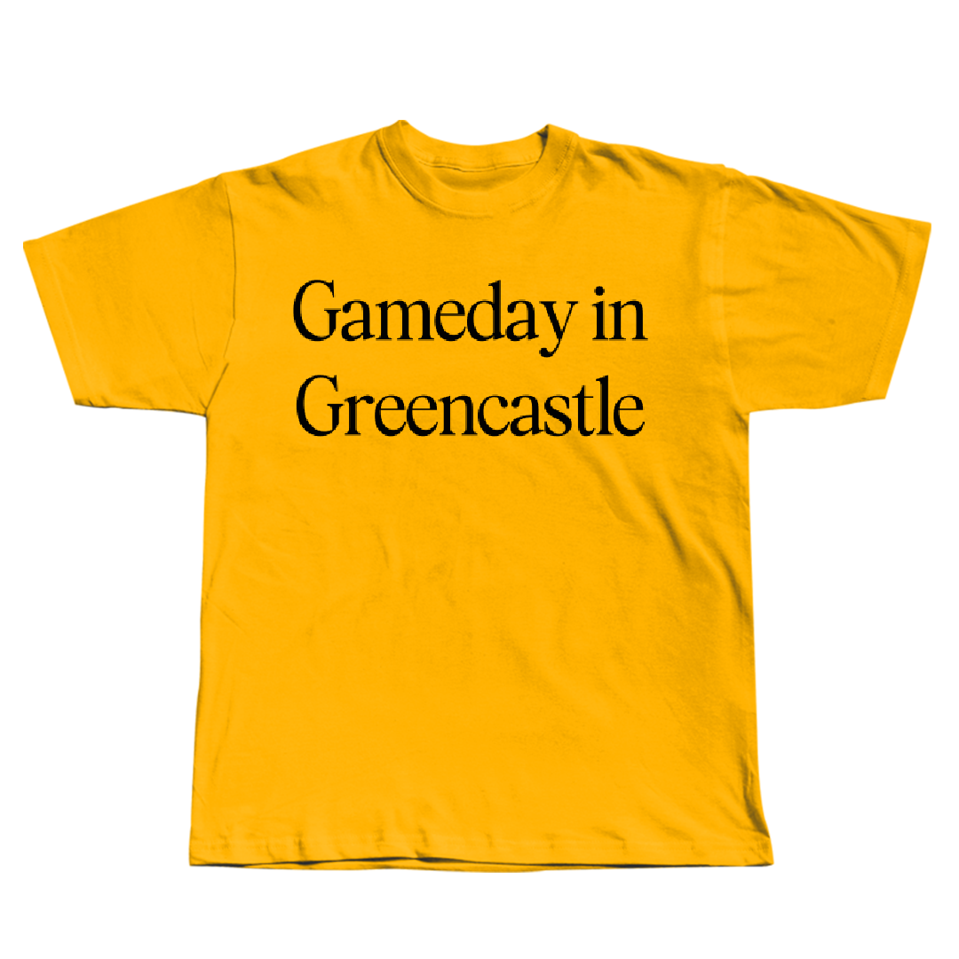 DePauw University Baseball Gold Gameday Tee - #48 Ryan Redding