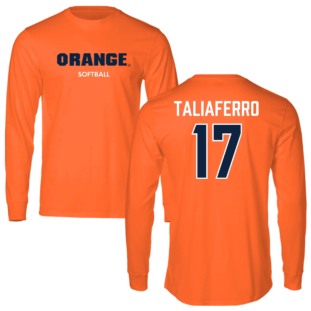 Syracuse University Softball Orange Performance Long Sleeve - #17 Sophia Taliaferro