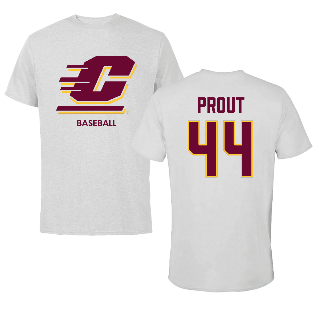 Central Michigan University Baseball Light Gray Performance Tee - #44 Cole Prout