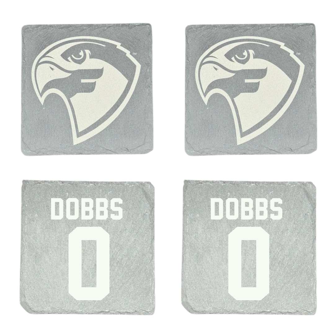 Fairmont State University Basketball (M) Stone Coaster (4 Pack)  - #0 Zycheus Dobbs