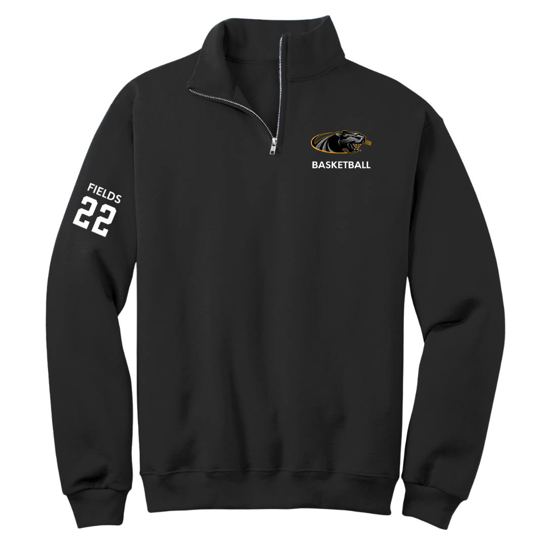 University of Wisconsin-Milwaukee Basketball (M) Black Quarter-Zip - #22 Faizon Fields