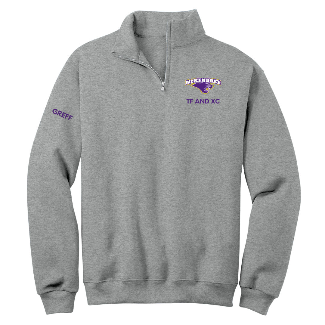 McKendree University TF and XC Sport Gray Quarter-Zip - Keagan Greff