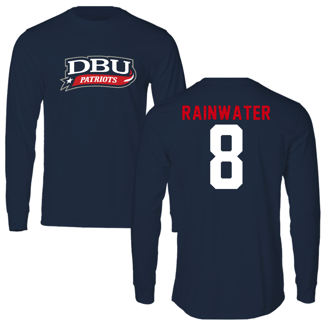 Dallas Baptist University Lacrosse Navy Performance Long Sleeve - #8 Caden Rainwater