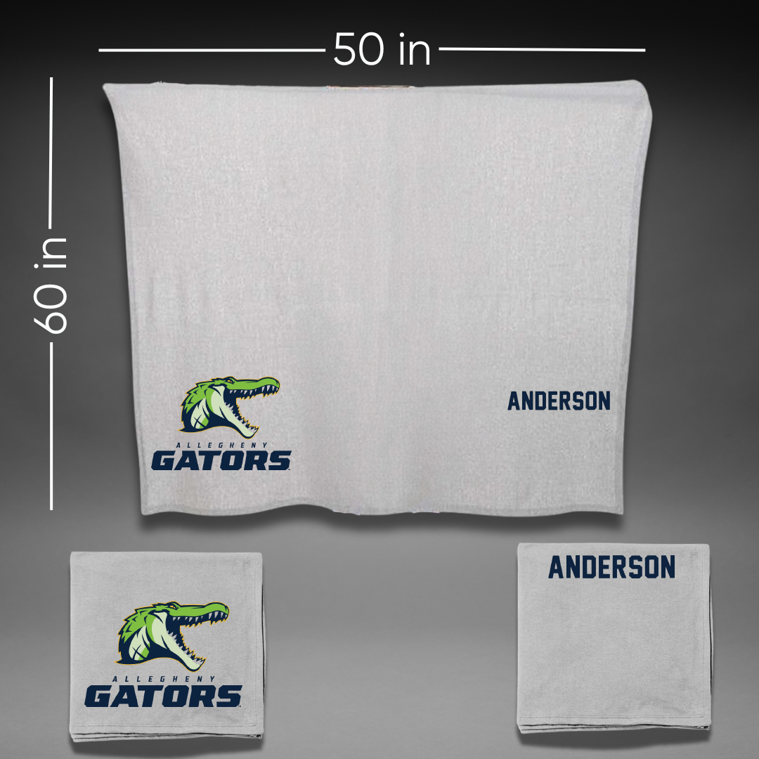 Allegheny College TF and XC Gray Blanket - Jordan Anderson