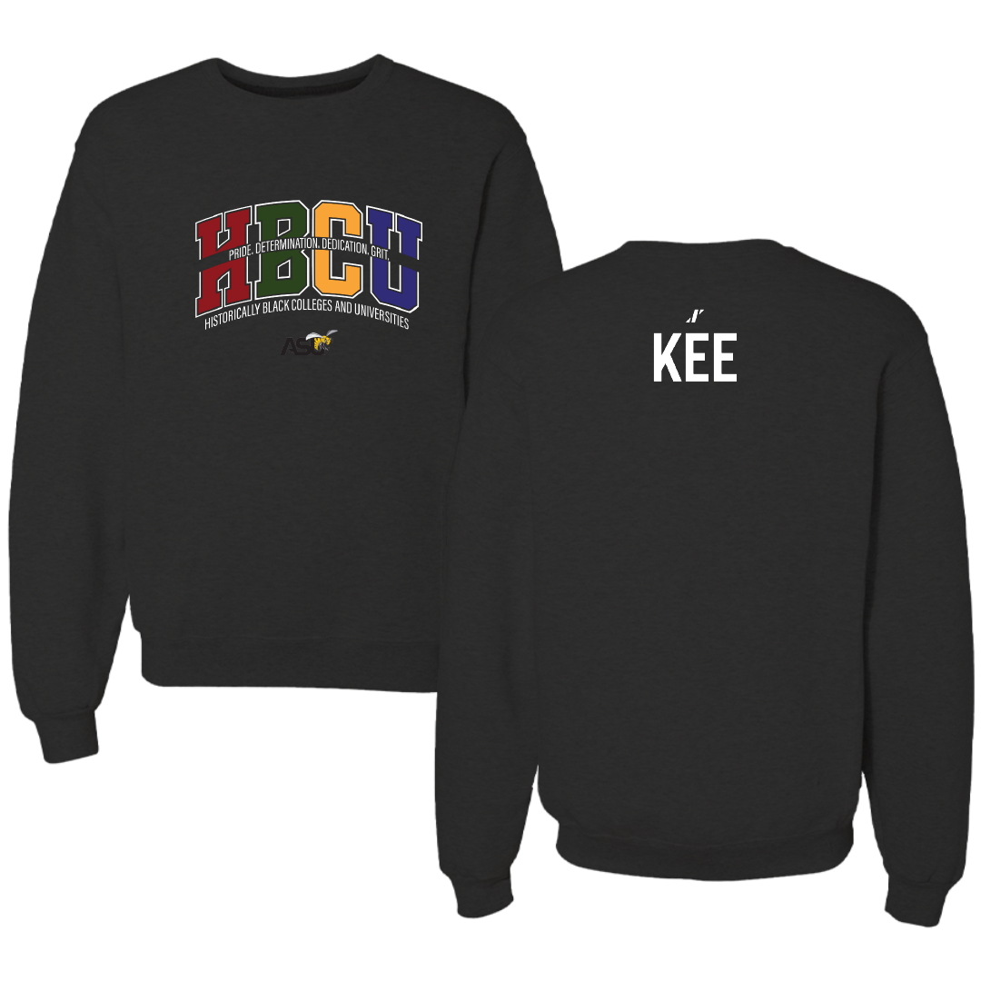 Alabama State University TF and XC Black HBCU Crewneck - Vejarrica Kee