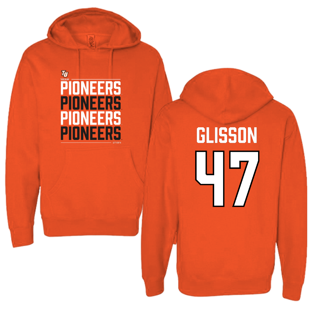 Tusculum University Lacrosse (M) Orange General Hoodie - #47 Logan Glisson