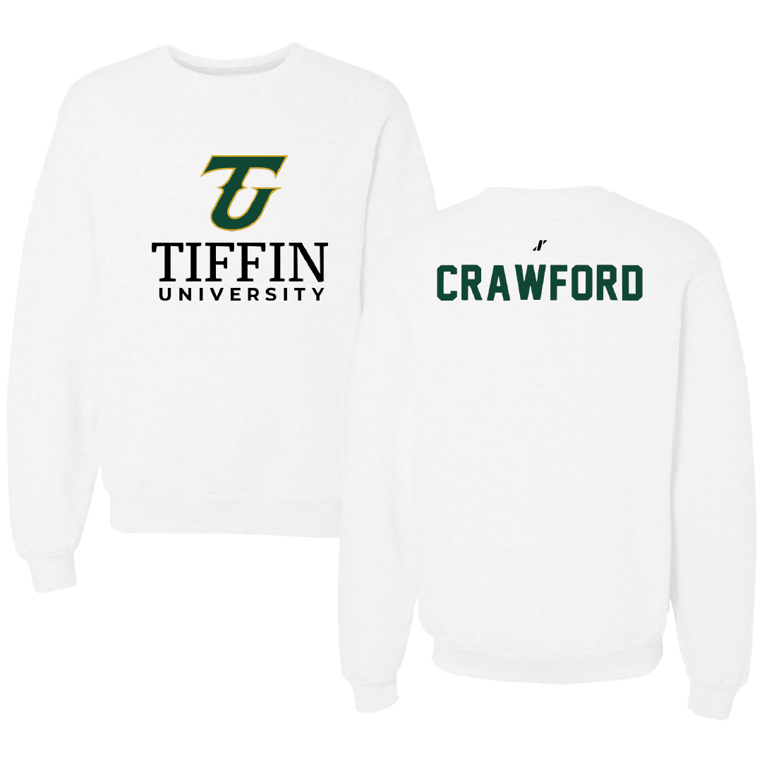 Tiffin University Wrestling White Crewneck - Caden Crawford