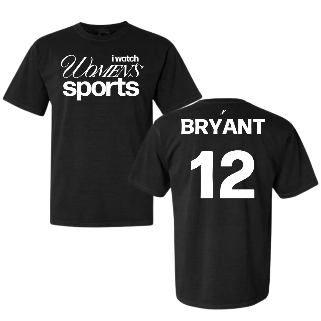 University of Arkansas-Pine Bluff Softball Black WHM Comfort Colors Tee - #12 Danika Bryant
