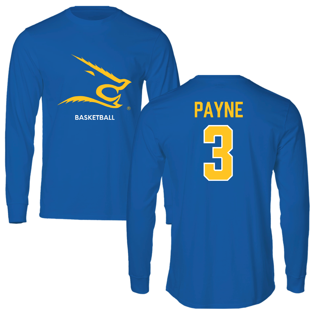 Texas A&M University-Kingsville Basketball (M) Blue Performance Long Sleeve - #3 Isaiah Payne