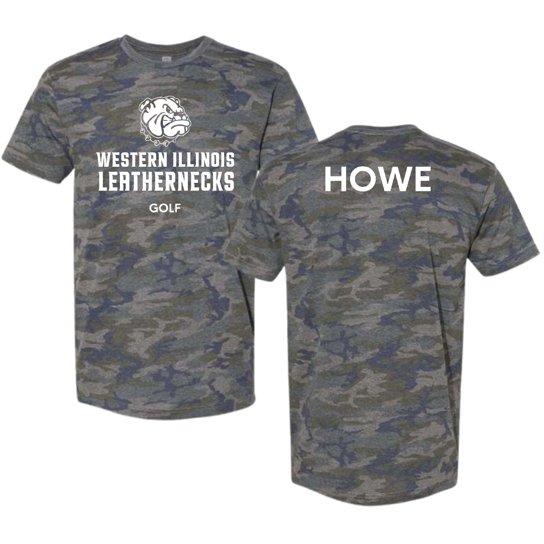 Western Illinois University Golf (M) Vintage Camo Tee - Owen Howe