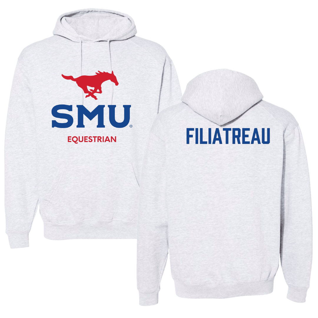 Southern Methodist University Equestrian Light Gray Hoodie - Sara Filiatreau