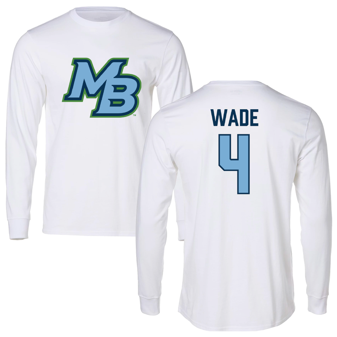 Cal State Monterey Bay Basketball White Long Sleeve - #4 Briajanae Wade