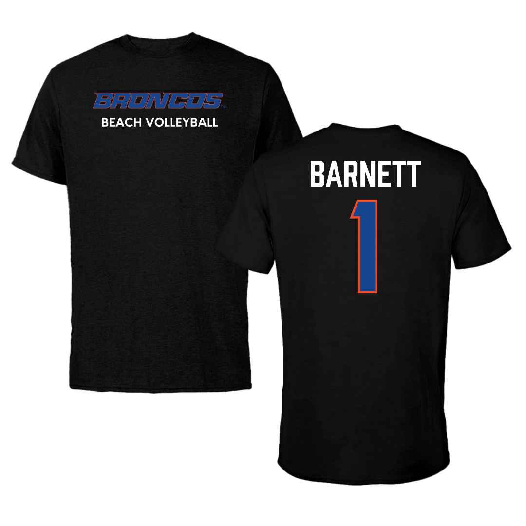 Boise State University Beach Volleyball Black Performance Tee - #1 Susannah Barnett