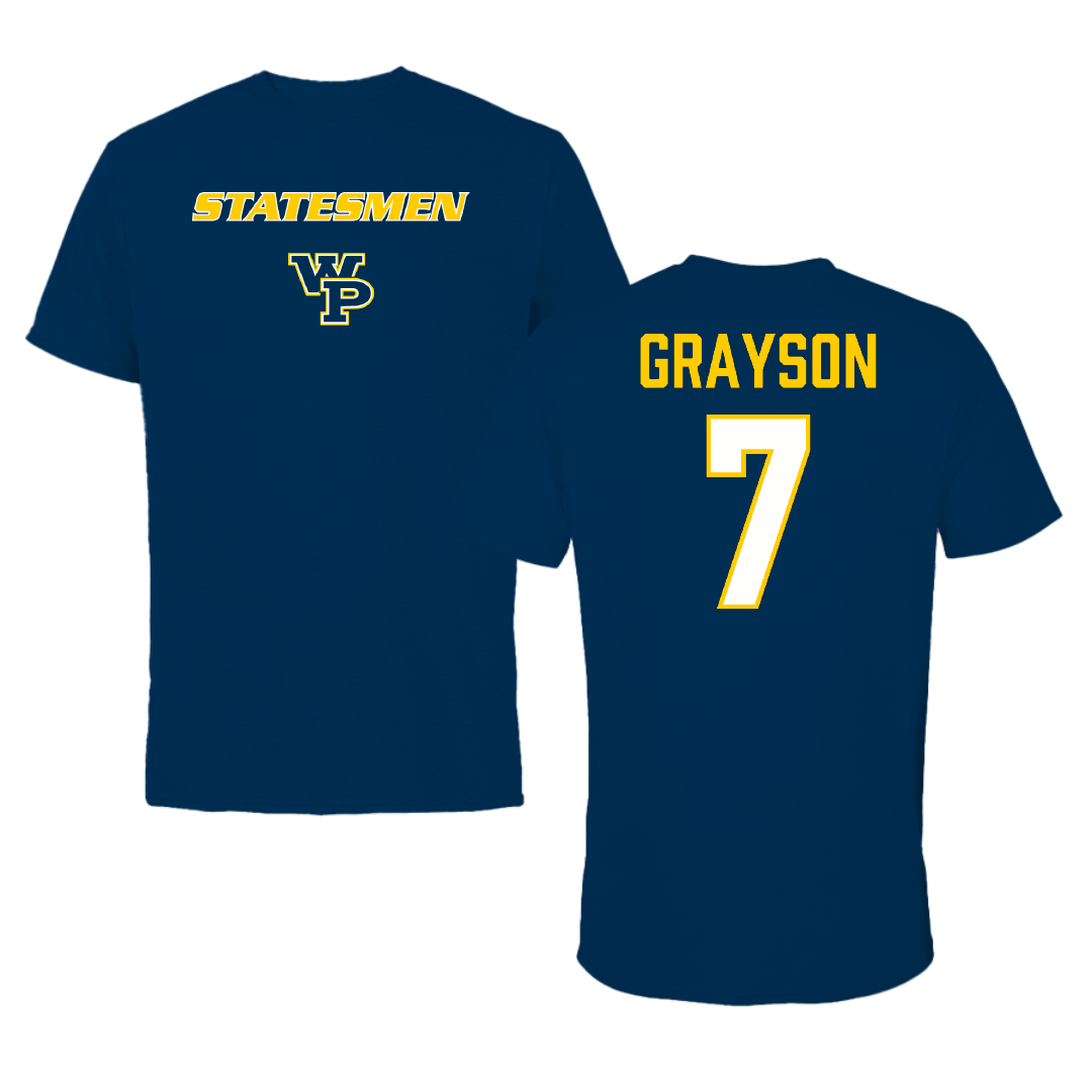 William Penn University Football Navy Tee - #7 Braylon Grayson