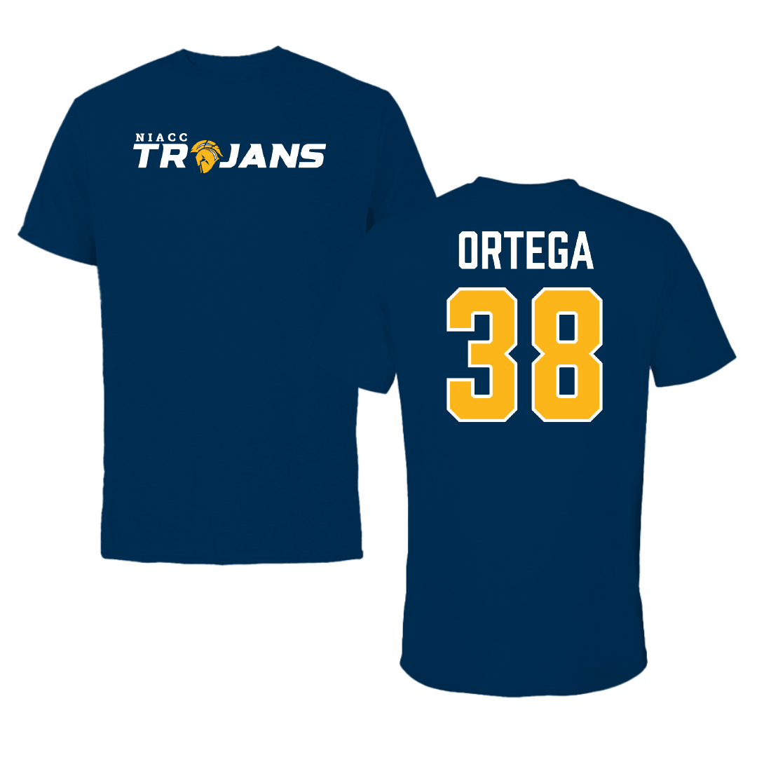 North Iowa Area Community College Soccer Navy Tee - #38 Bruno Ortega
