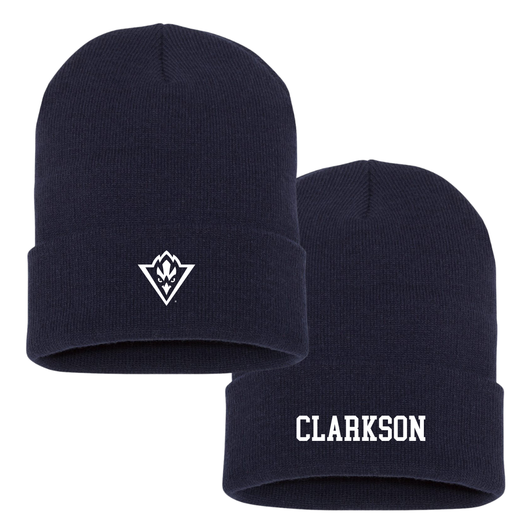 University of North Carolina-Wilmington Soccer (M) Navy Beanie - #12 Jack Clarkson