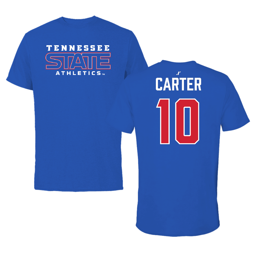 Tennessee State University Volleyball Blue Tee - #10 Italya Carter