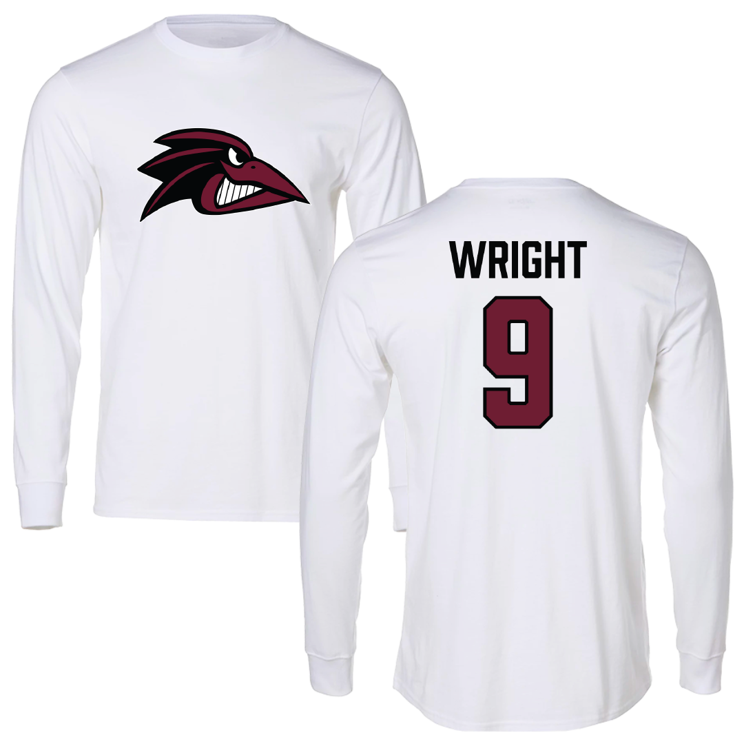 Franklin Pierce University Ice Hockey (W) White Long Sleeve - #9 Ashley Wright