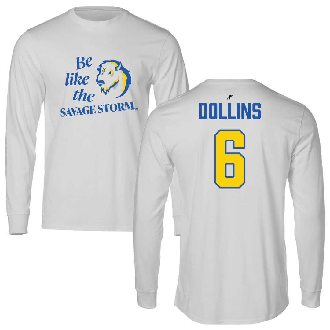 Southeastern Oklahoma State University Baseball Light Gray Be Like Us Long Sleeve - #6 Gage Dollins