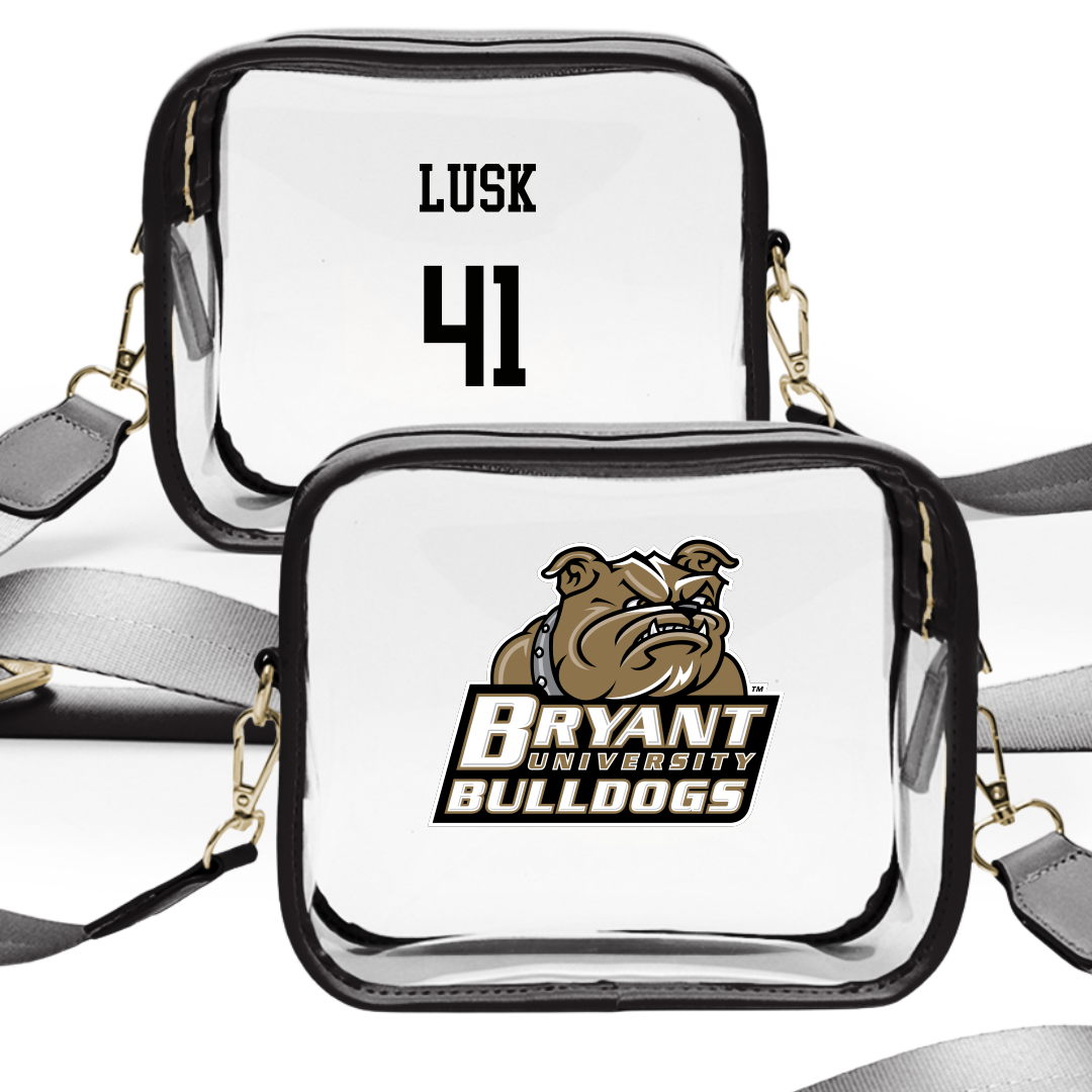 Bryant University Football Black Clear Stadium Bag - #41 Drake Lusk