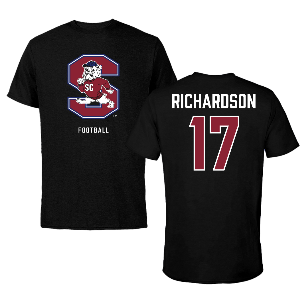 South Carolina State University Football Black Performance Tee - #17 Malik Richardson