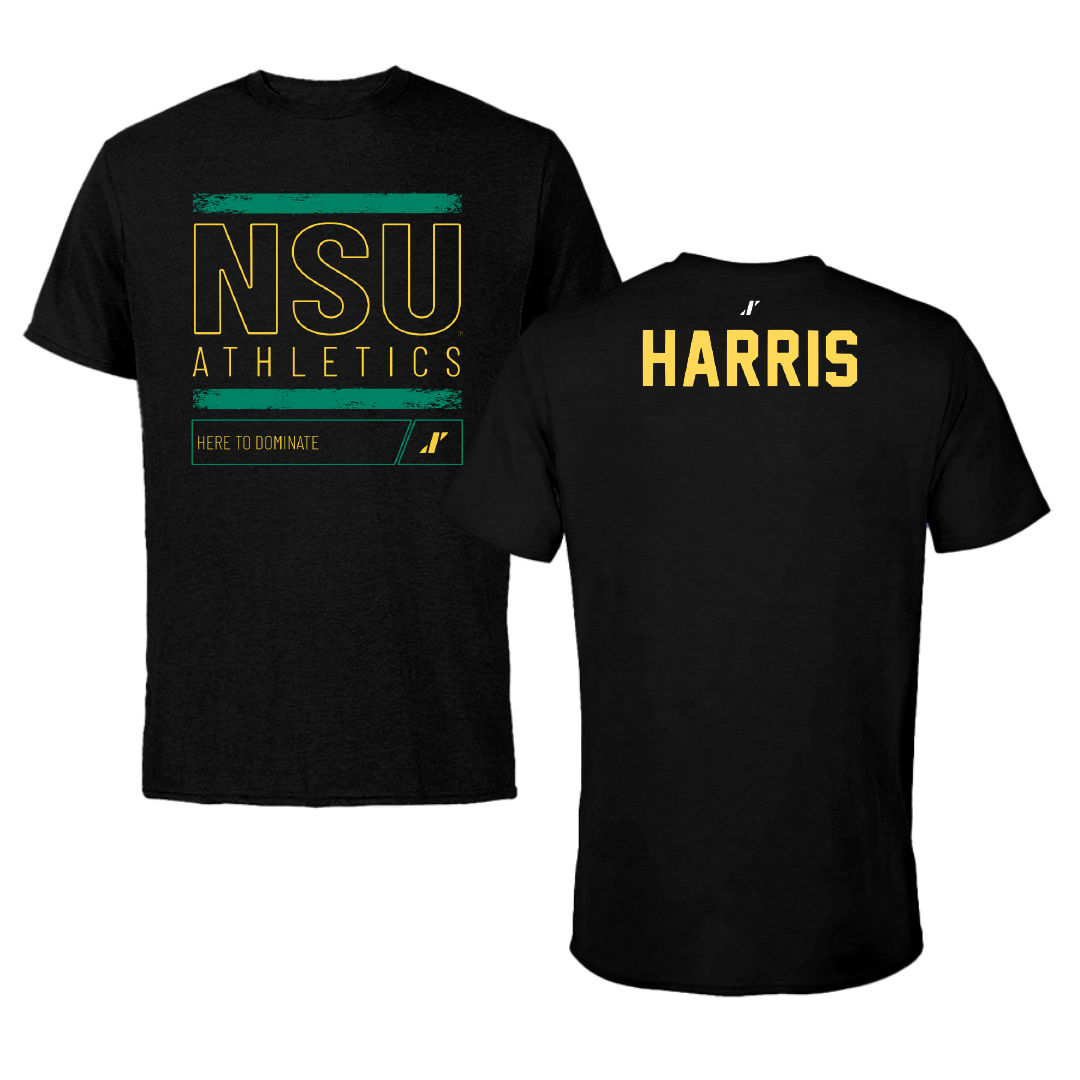 Norfolk State University TF and XC Black Dominate Performance Tee - Armani Harris