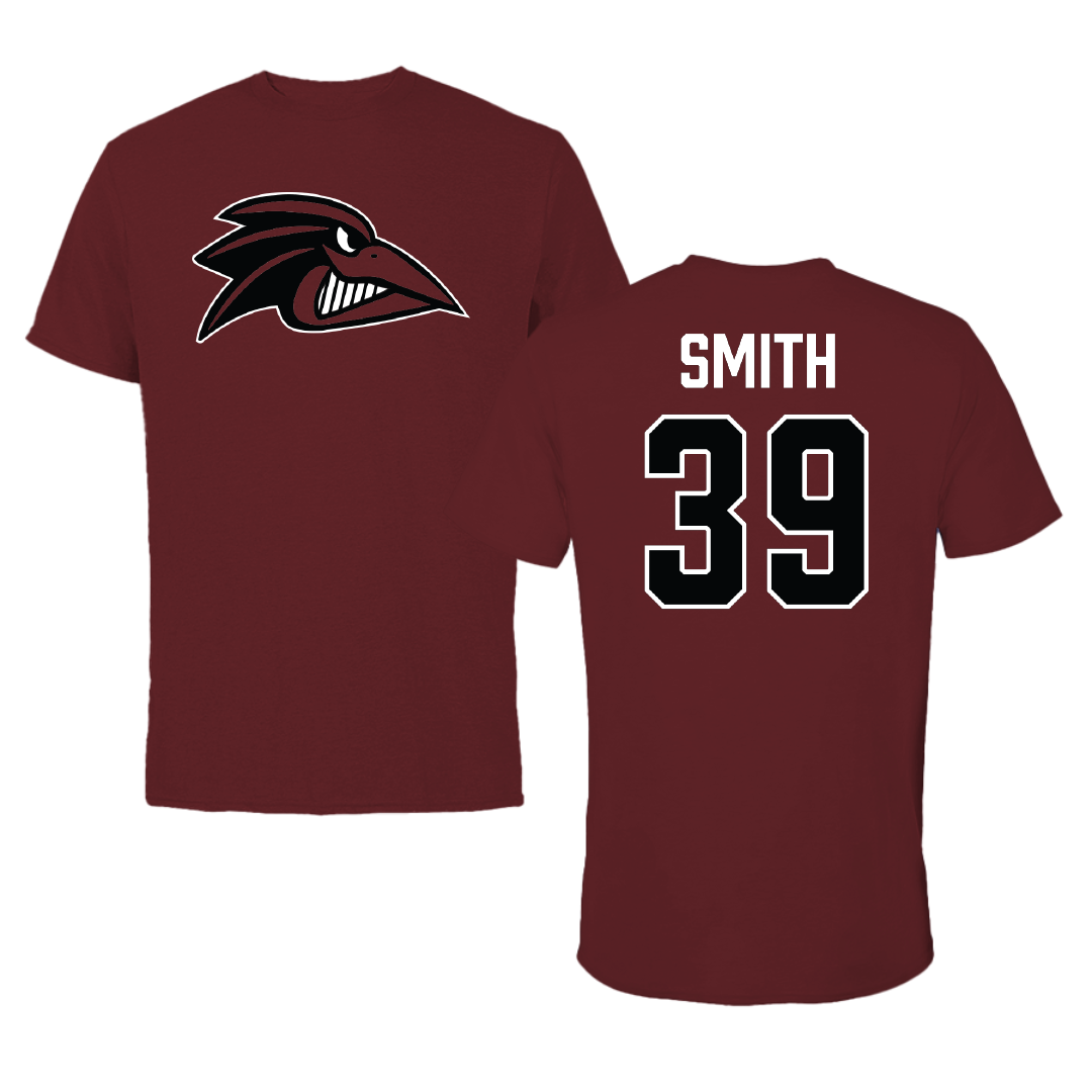 Franklin Pierce University Lacrosse (M) Maroon Performance Tee - #39 Nick Smith