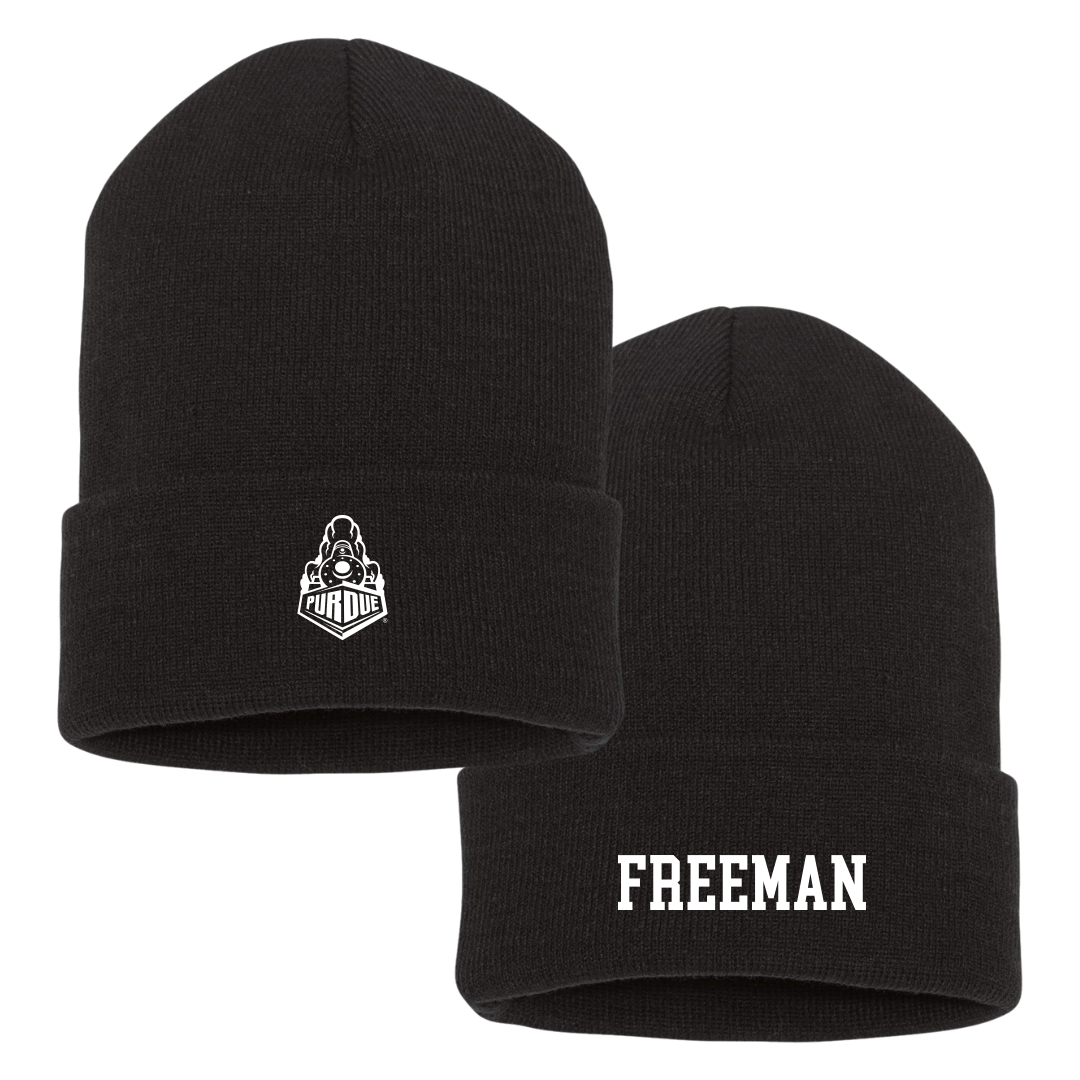 Purdue University Cheer Black Beanie - Lacee Freeman