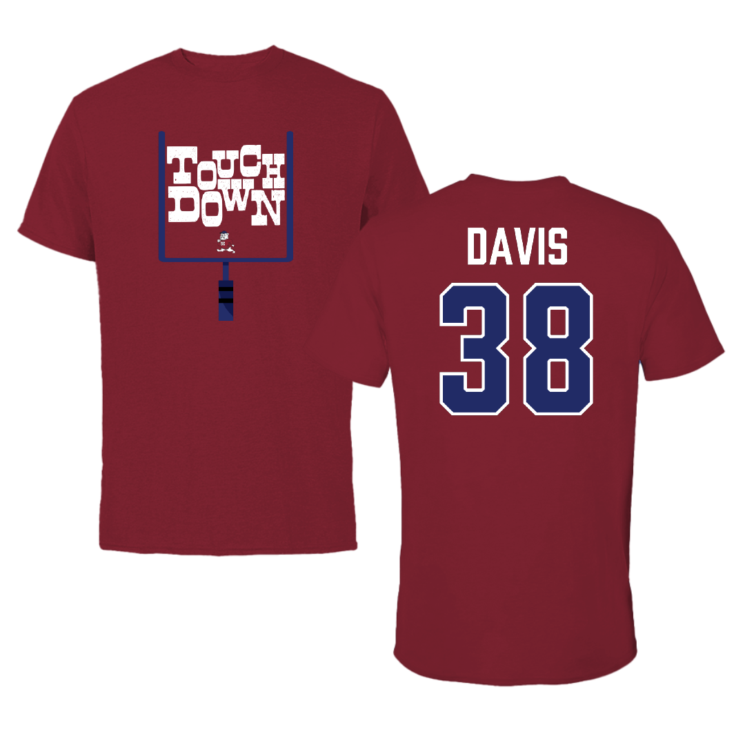 South Carolina State University Football Cardinal Touchdown Tee - #38 Adonis Davis