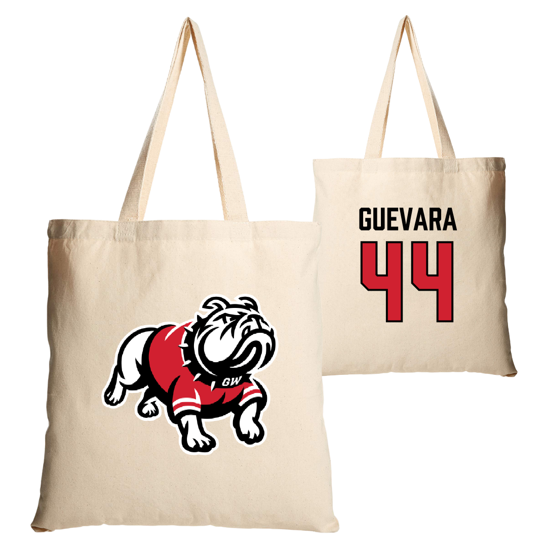 Gardner-Webb University Baseball Tan Canvas Tote Bag - #44 Diego Guevara