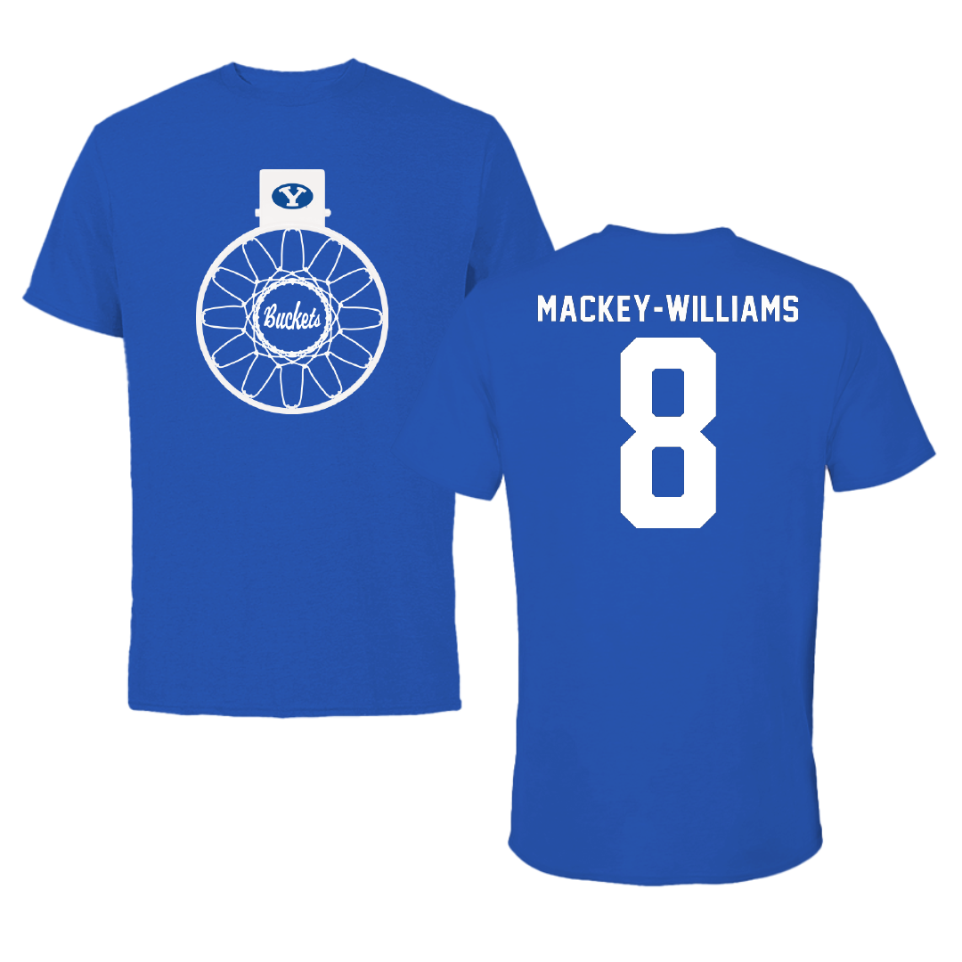 Brigham Young University Basketball Blue Buckets Performance Tee - #8 Arielle Mackey-Williams