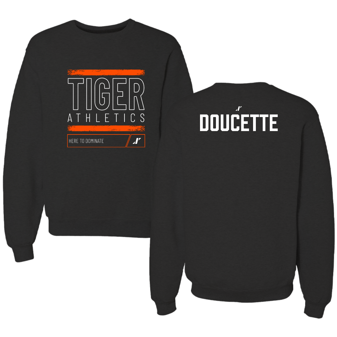 East Central University TF and XC Black Dominate Crewneck - Olivia Doucette
