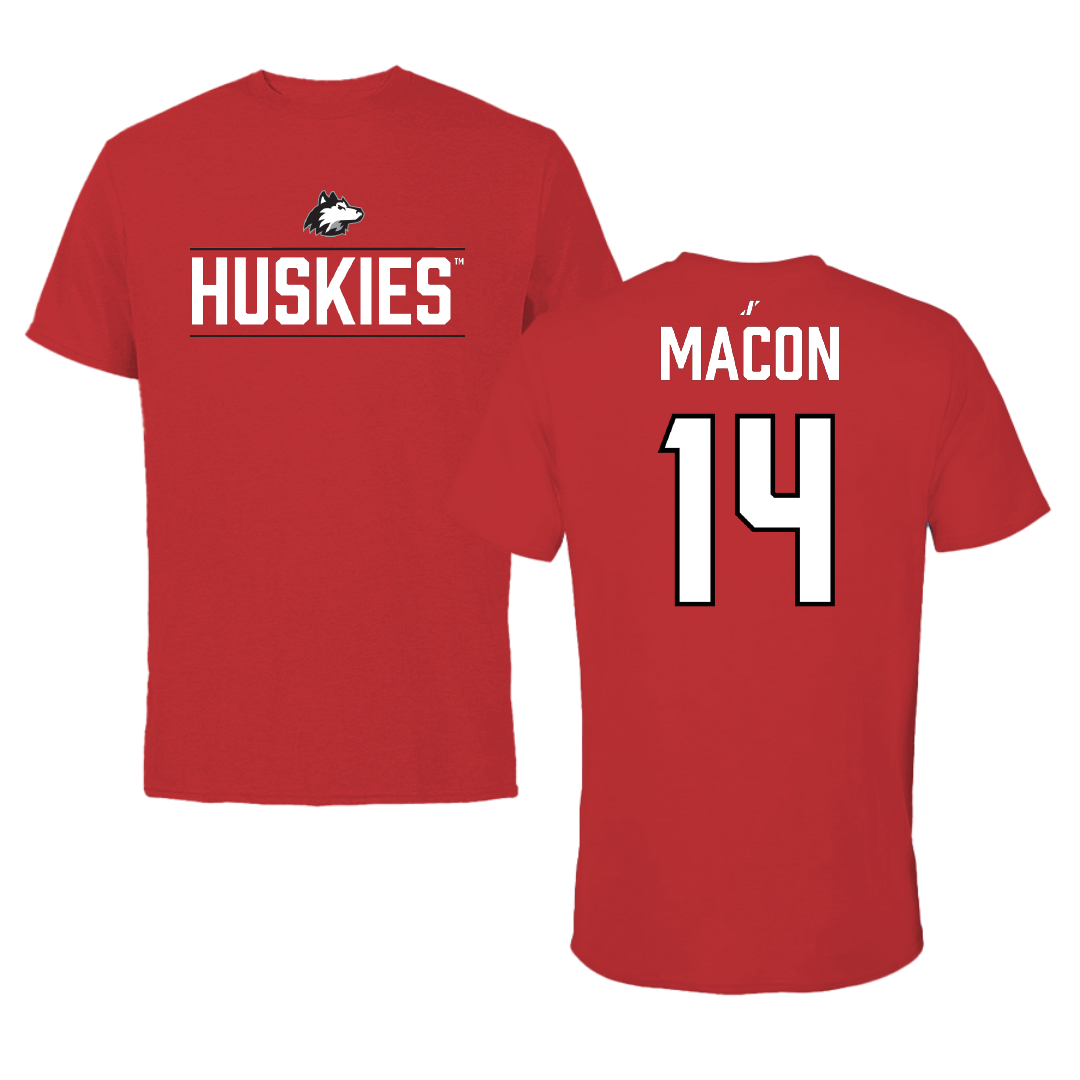 Northern Illinois University Football Red General Performance Tee - #14 Jalen Macon