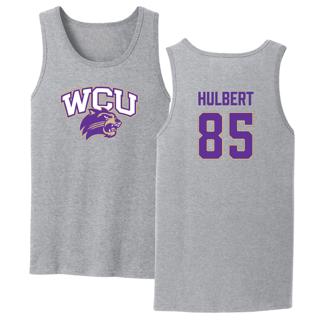 Western Carolina University Football Sport Gray Tank Top - #85 David Hulbert