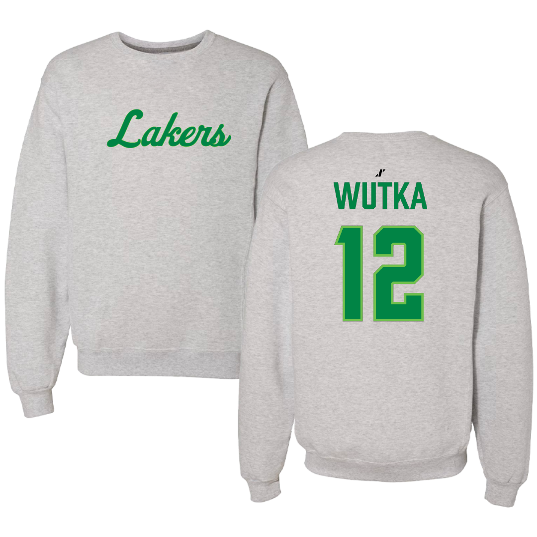 Roosevelt University Volleyball Light Gray Crewneck - #12 Abigail Wutka