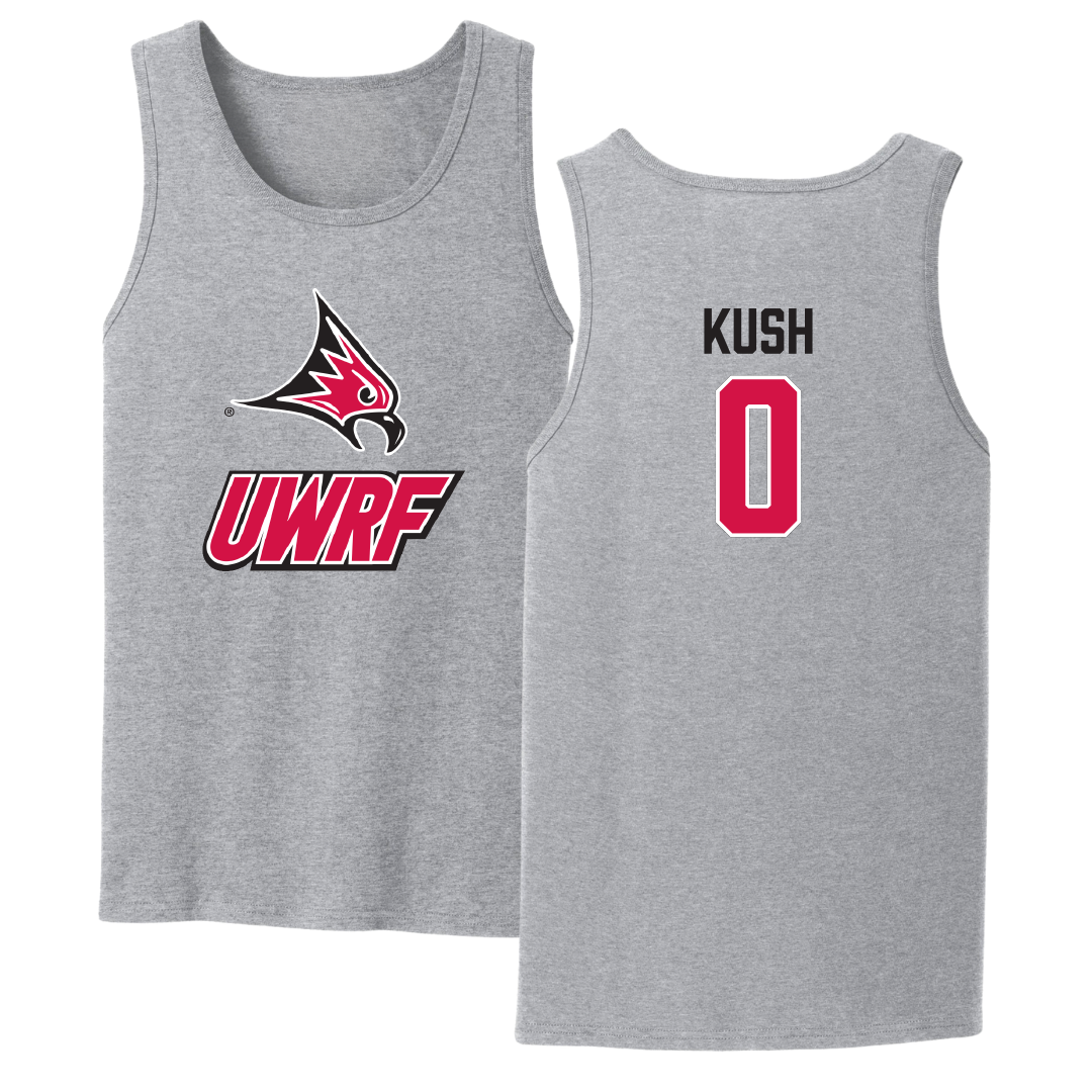 University of Wisconsin-River Falls Football Sport Gray Tank Top - #0 Luke Kush