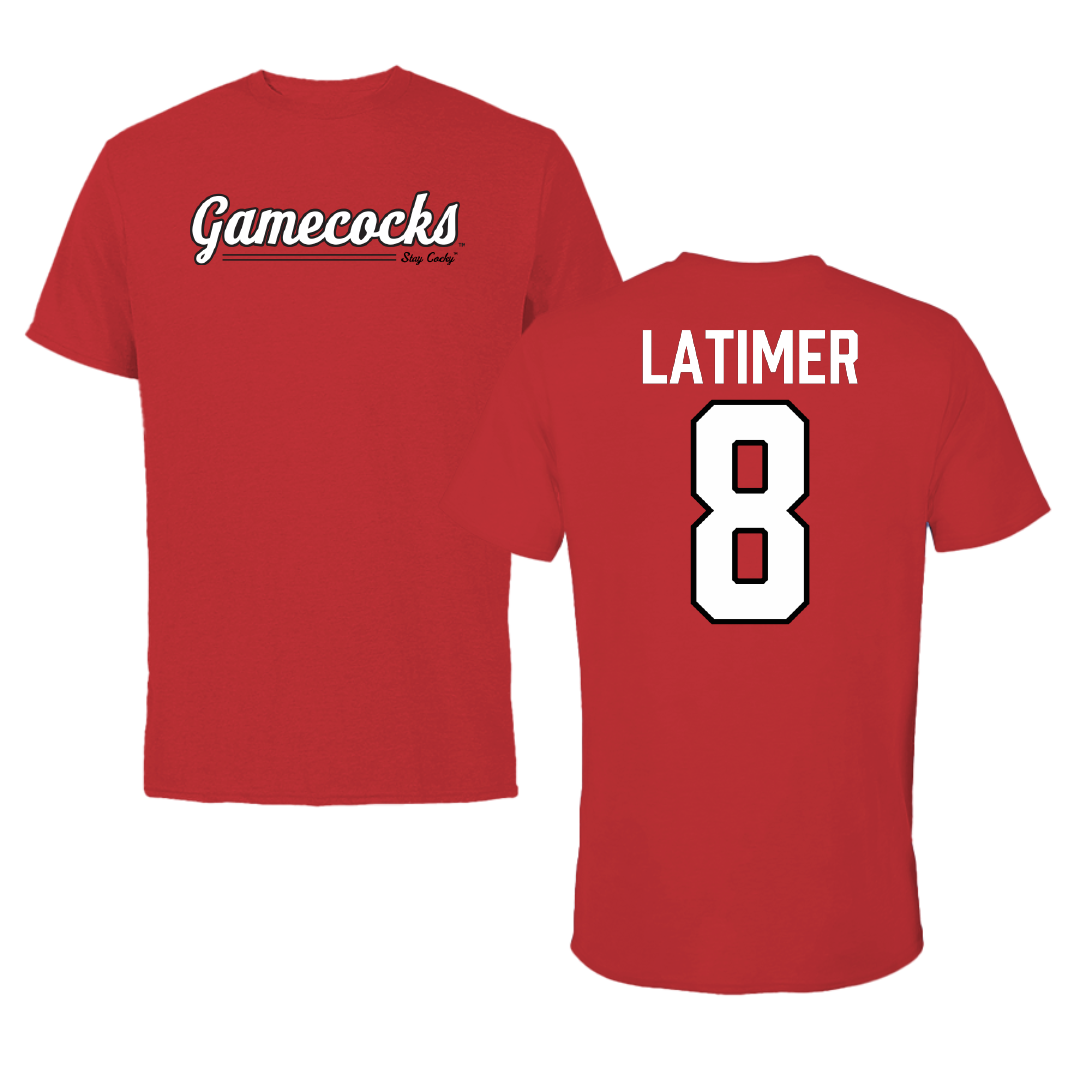Jacksonville State University Football Red General Performance Tee - #8 Geimere Latimer