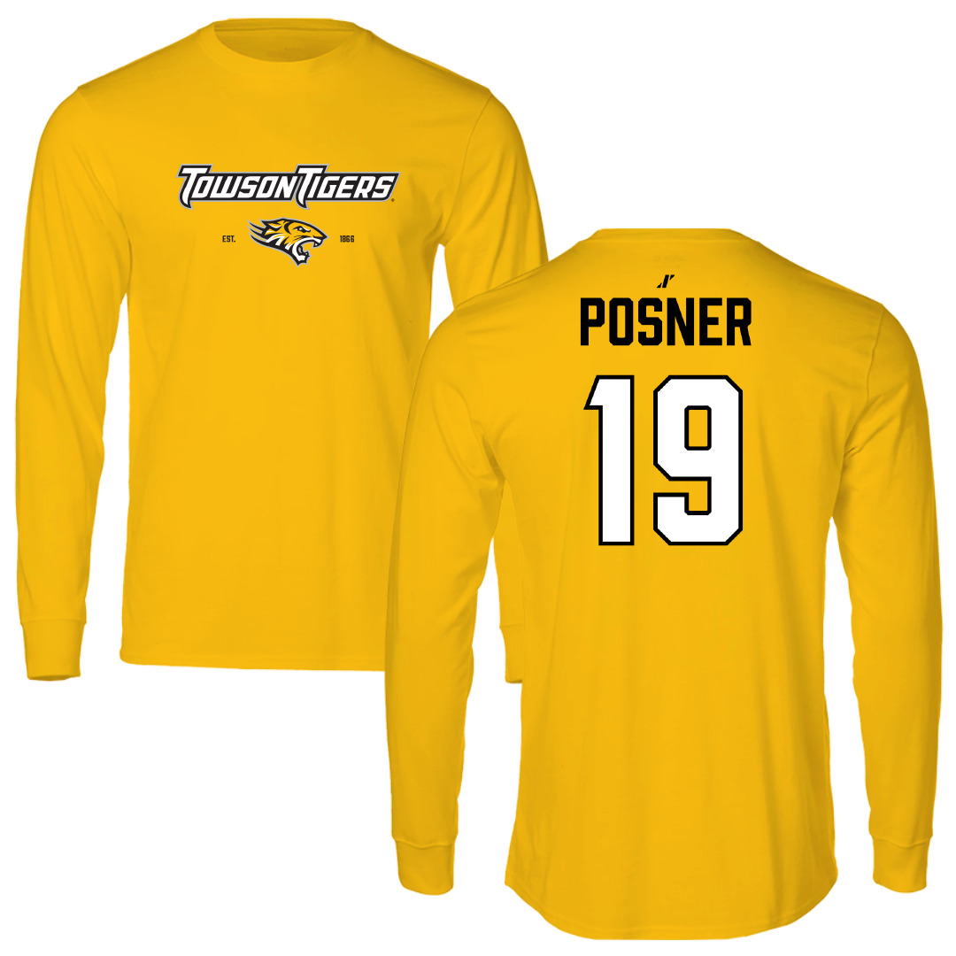 Towson University Lacrosse Gold General Long Sleeve - #19 Lindsay Posner