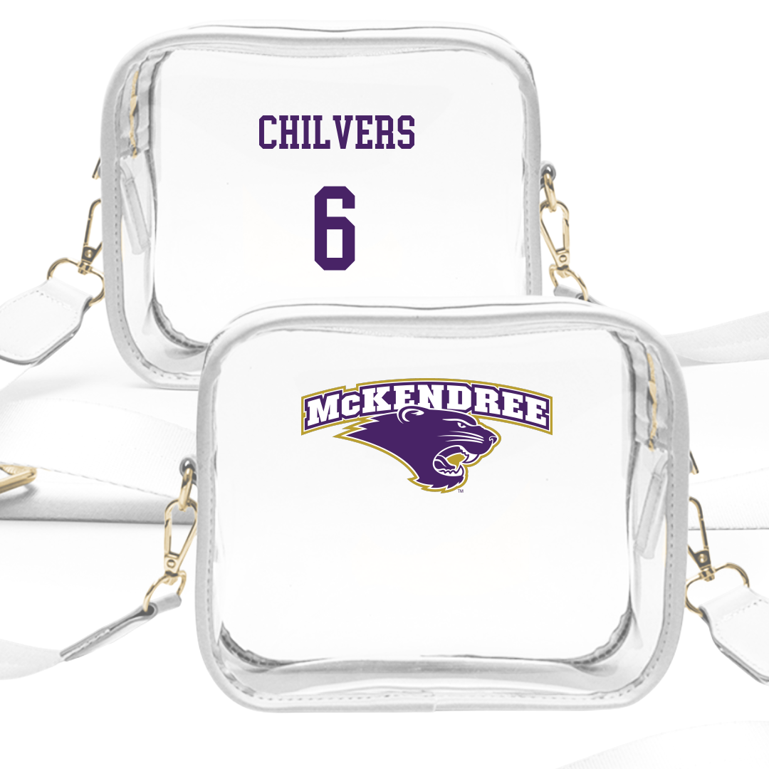 McKendree University Bowling (W) White Clear Stadium Bag - #6 Sarah Chilvers